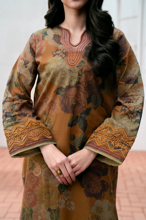 3PC KARANDI PRINTED SHIRT WITH KARANDI PRINTED DUAPTTA AND TROUSER-813 - Image 5