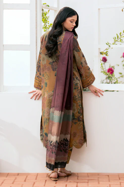 3PC KARANDI PRINTED SHIRT WITH KARANDI PRINTED DUAPTTA AND TROUSER-813 - Image 6